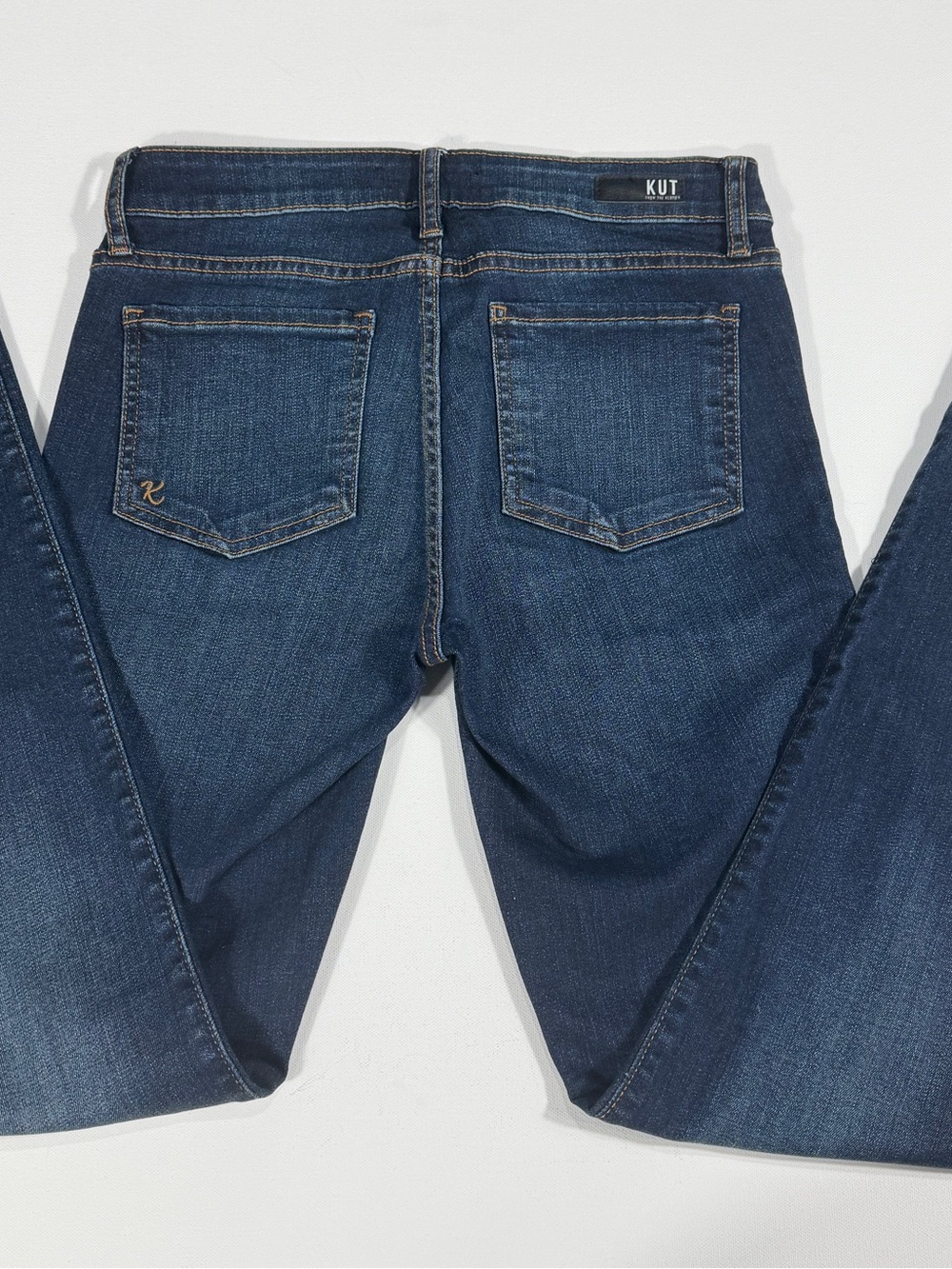 Kut from the Kloth Women’s Skinny Jeans in Dark Blue Denim - Picture 4 of 9
